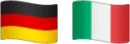German and Italian flags