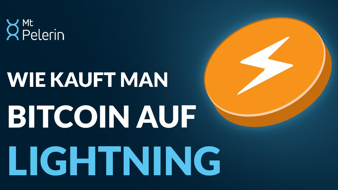 Titelbild des Mt Pelerin-Video-Tutorials: Wie kauft man Bitcoin auf Lightning