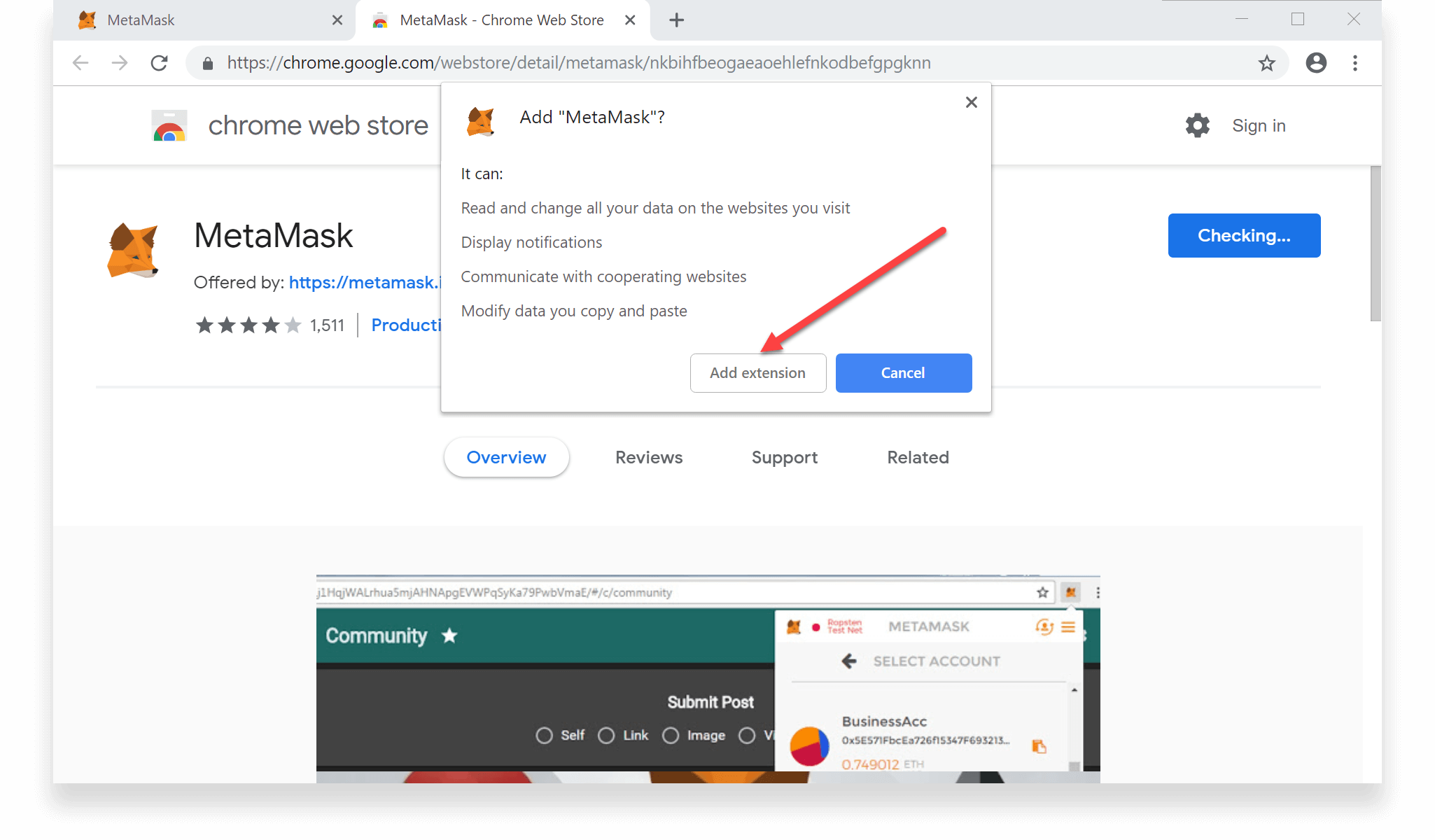 create metamask wallet