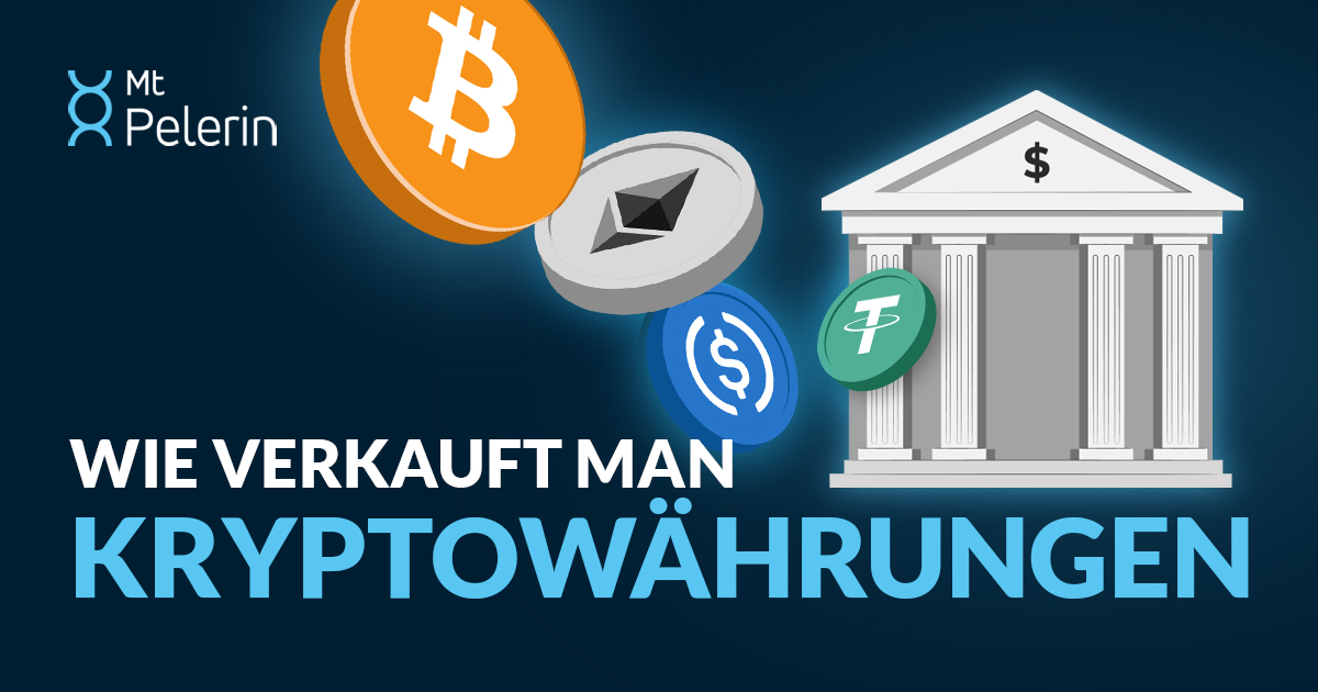Illustration wie verkauft man Kryptowährungen