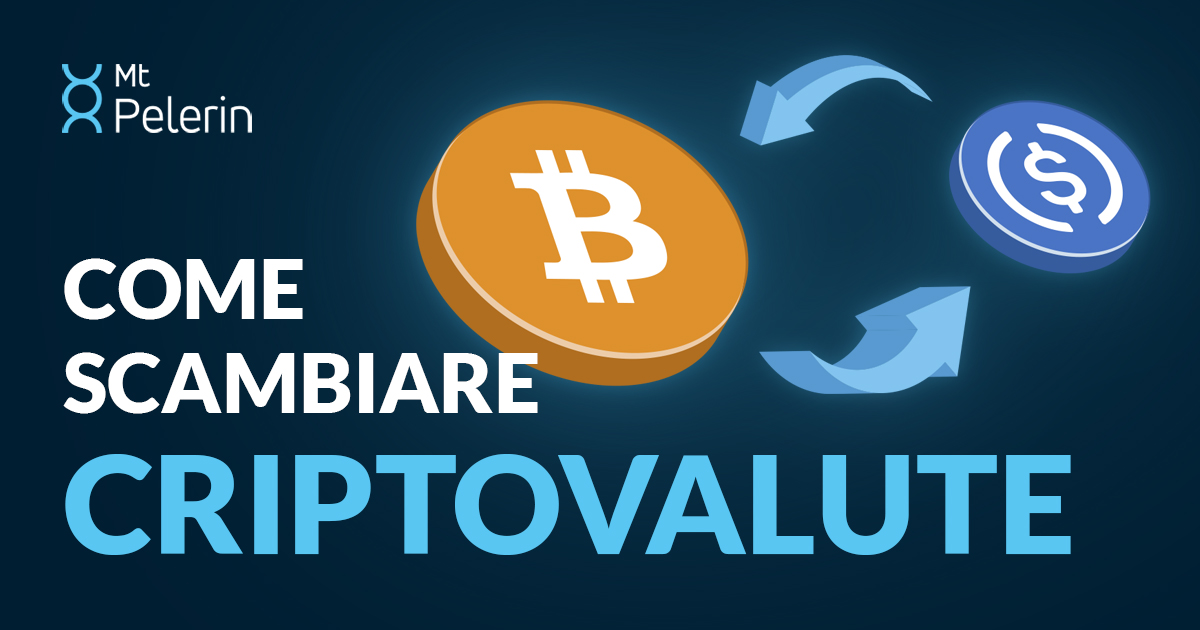 Illustrazione come scambiare criptovalute