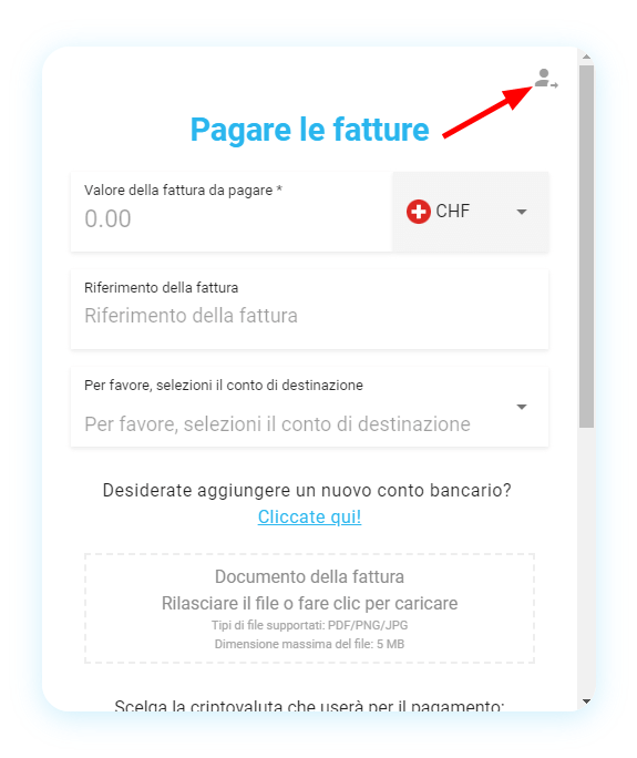 Mt Pelerin invoice payment widget screenshot 1