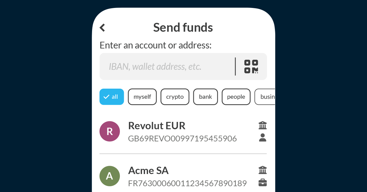 Mt Pelerin Bridge Wallet - Send funds