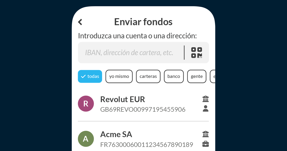 Mt Pelerin Bridge Wallet - Enviar fondos
