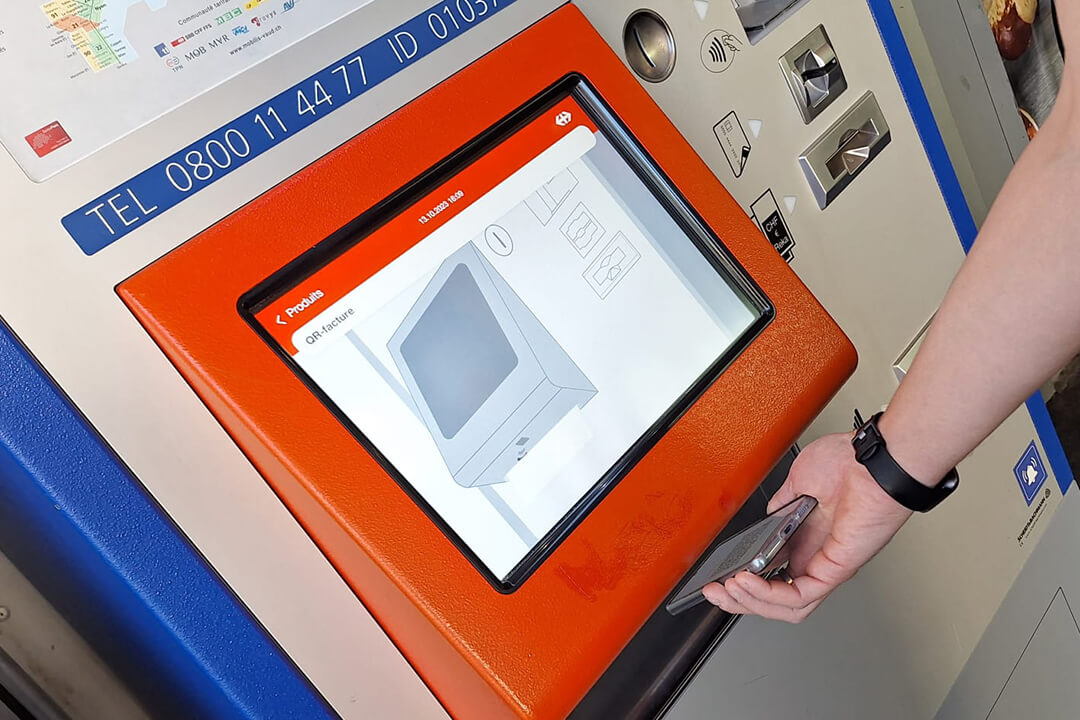 Biglietterie automatiche delle FFS scan di QR-fattura