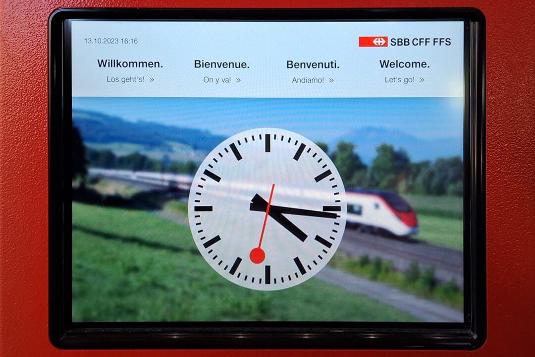 Biglietterie automatiche delle FFS schermata di benvenuto