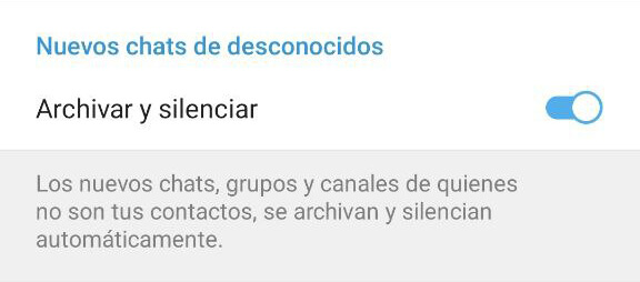 Telegram archivar y silenciar