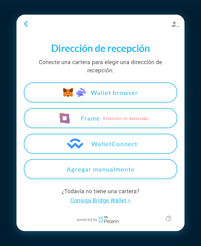 Mt Pelerin widget address validation