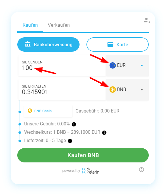 Mt Pelerin BNB kaufen Widget Screenshot 3