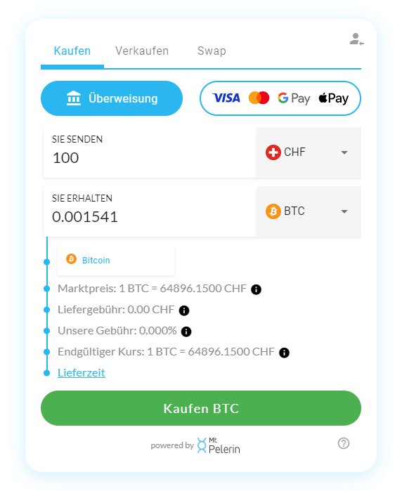 Mt Pelerin Lightning Sats Kauf-Widget