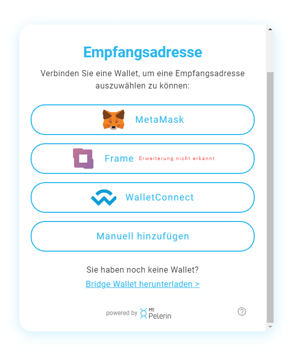 Mt Pelerin EURS kaufen Widget Screenshot 11