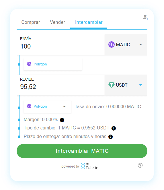 Mt Pelerin POL-USDT widget de swap