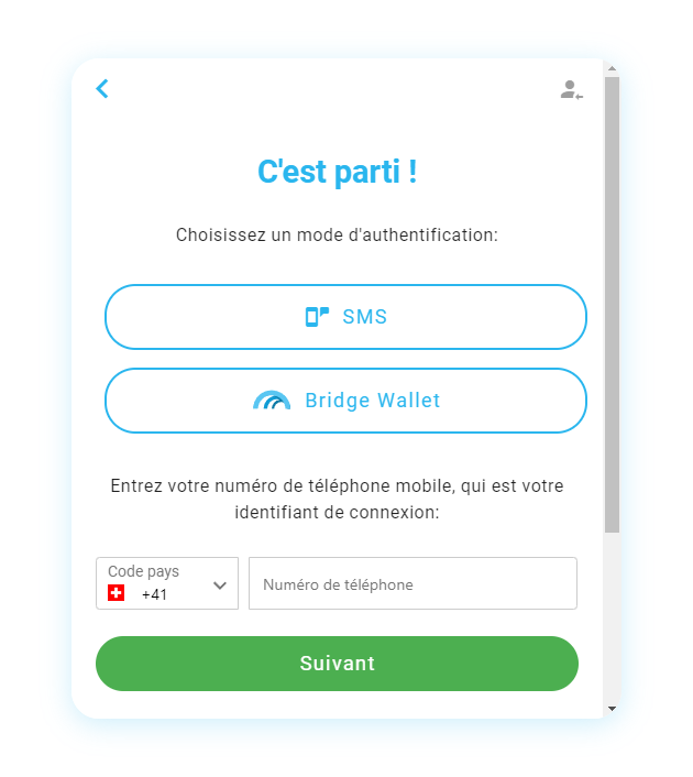 Widget Mt Pelerin de bridge de cryptomonnaies - Numéro de téléphone