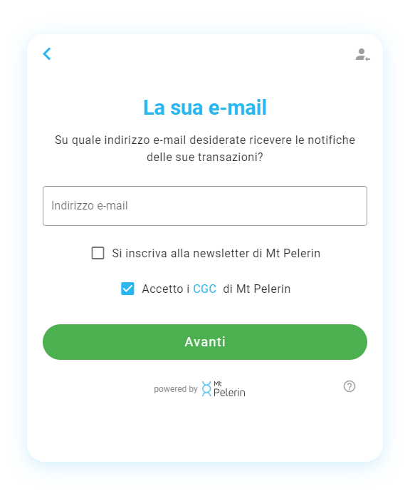 Mt Pelerin comprare RBTC widget screenshot 8
