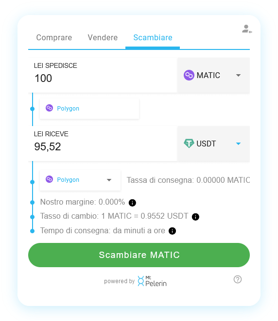 Mt Pelerin POL-USDT swap widget