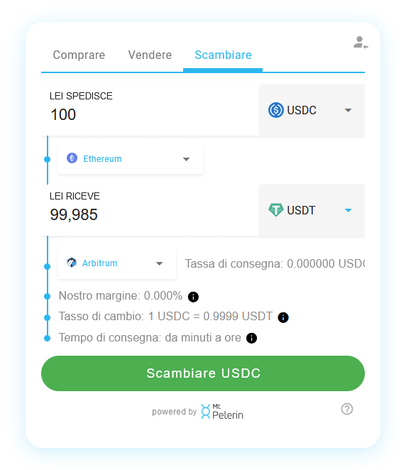 Mt Pelerin USDC-USDT swap widget