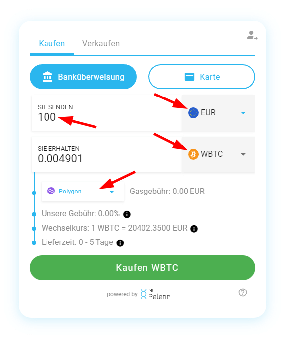 Mt Pelerin WBTC kaufen Widget Screenshot 3